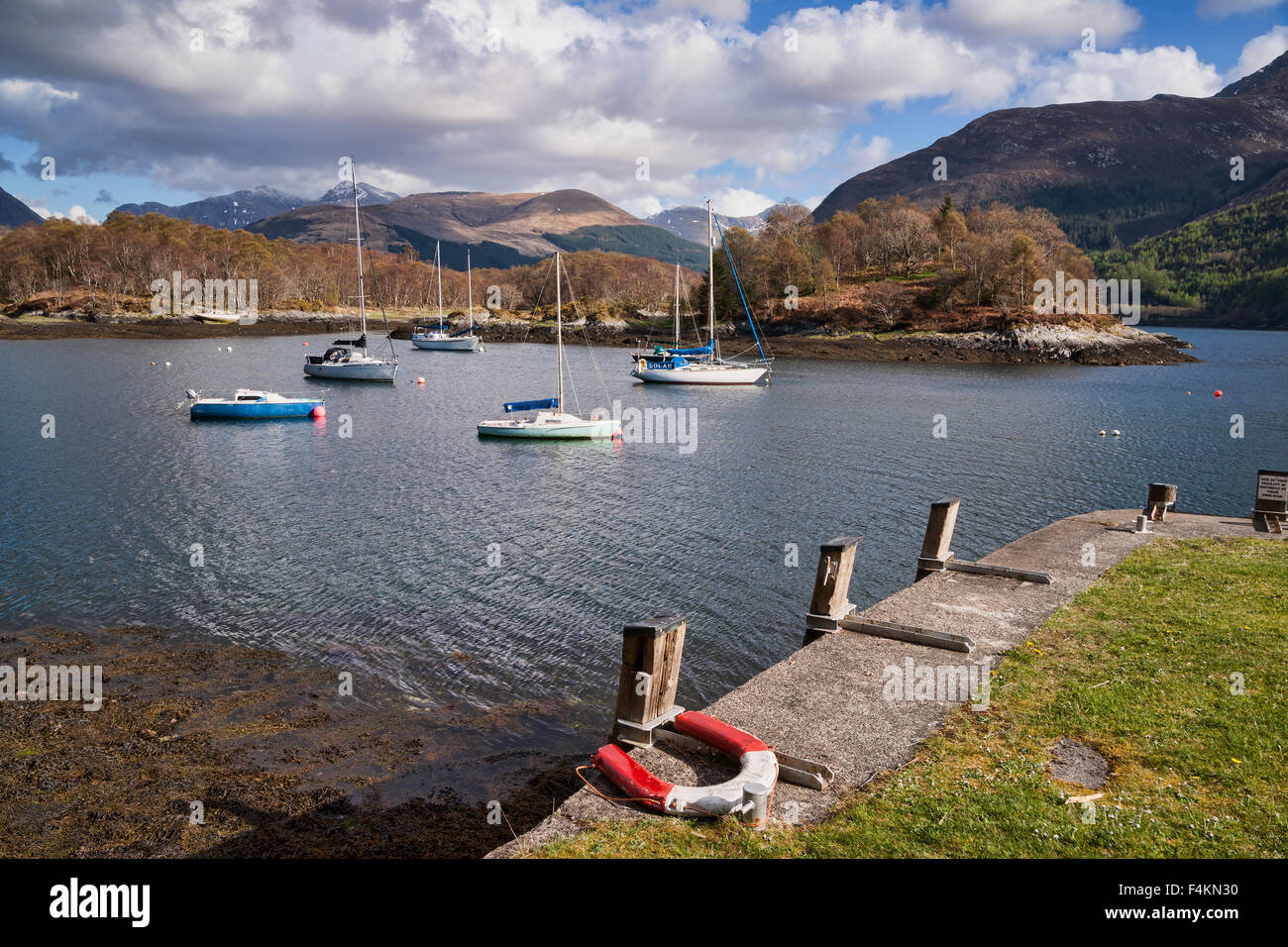 Loch Leven im Norden Ballachulish, Glencoe Berge, Highland, Schottland, Vereinigtes Königreich Stockfoto