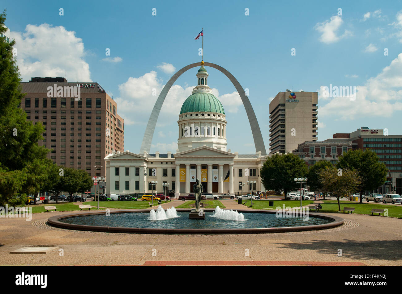 Der Bogen und alten Gerichtsgebäude, St. Louis, Missouri, USA Stockfoto