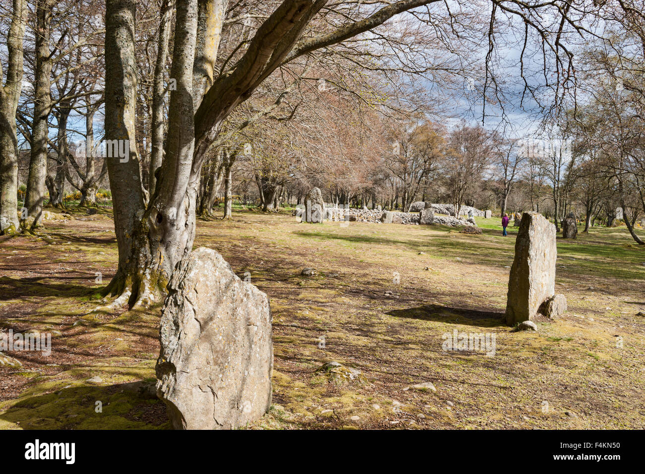 Schloten Cairns.  Prähistorische Gräberfeld, Culloden, Hochlandregion, Inverness, Schottland. Stockfoto