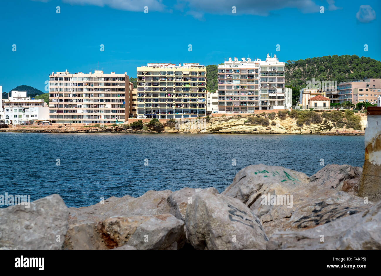 San Antonio de Portmany Bucht Stockfoto