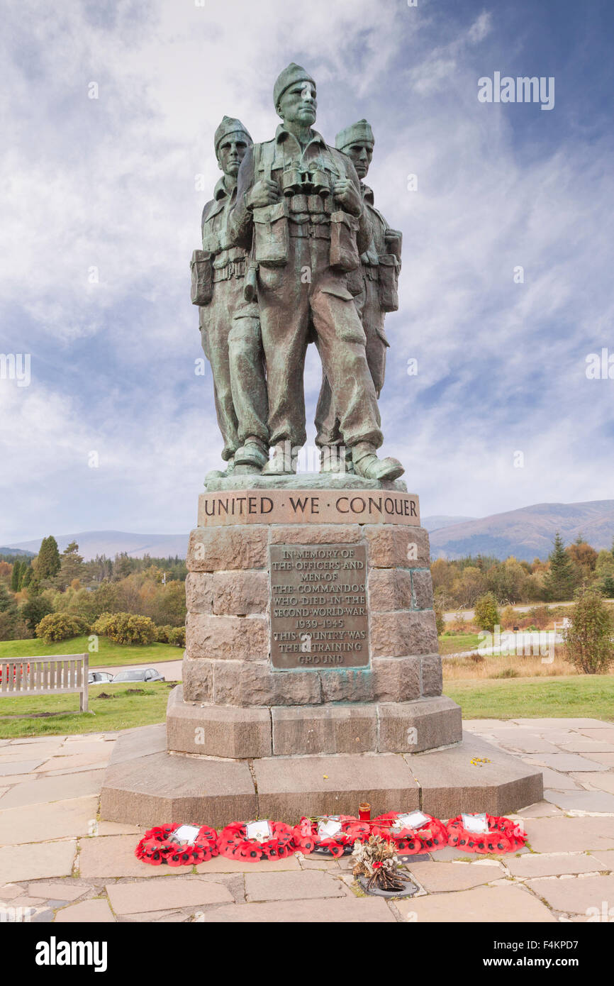 Commando Memorial, Spean Bridge, Inverness-Shire, Highland, Schottland, Vereinigtes Königreich Stockfoto