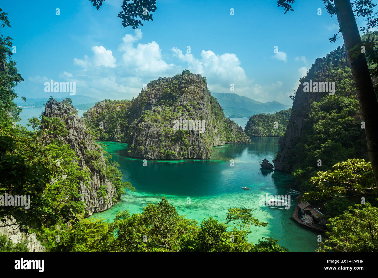 Schöne Landschaft von Coron, Palawan, Philippinen Stockfoto