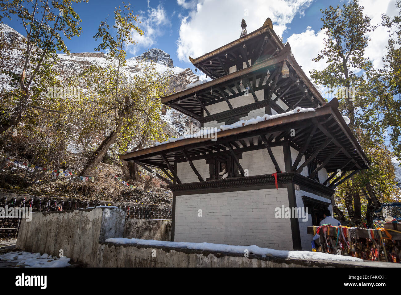 Muktinath Tempel, Mustang, Nepal. Stockfoto