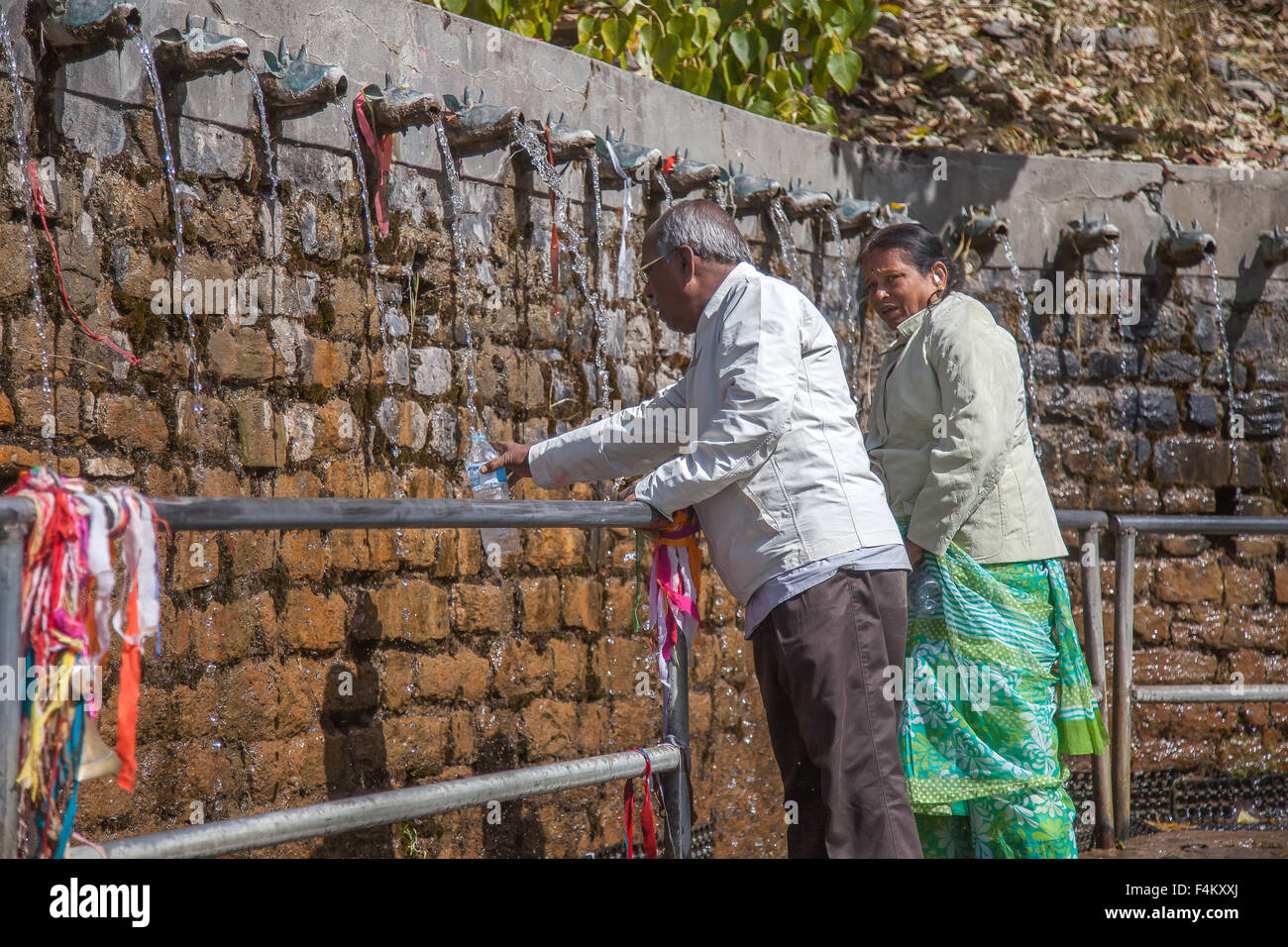 108 heiligen Quellen, Mukintah, Mustang, Nepal Stockfoto