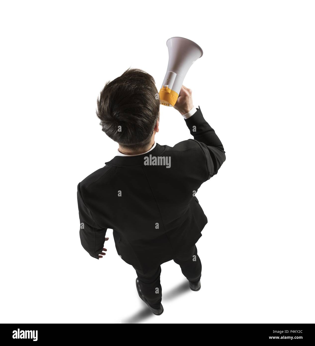 Sprechen Sie mit Megaphon Stockfoto