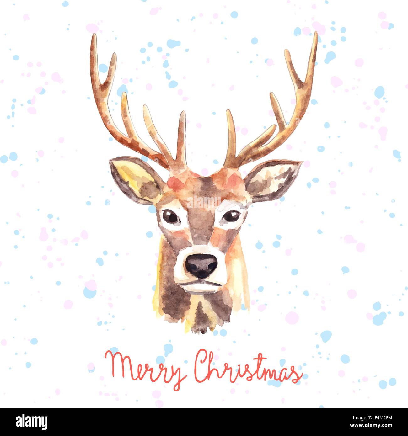 Hand gezeichnet Weihnachtskarte Stock Vektor