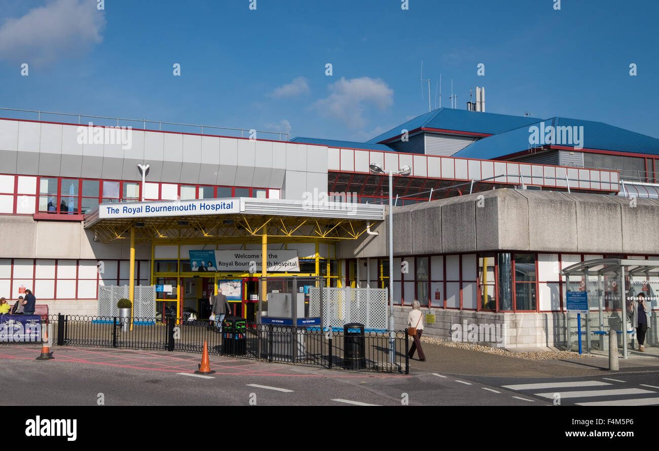 Royal Bournemouth Hospital, Bournemouth, Dorset, Großbritannien Stockfoto