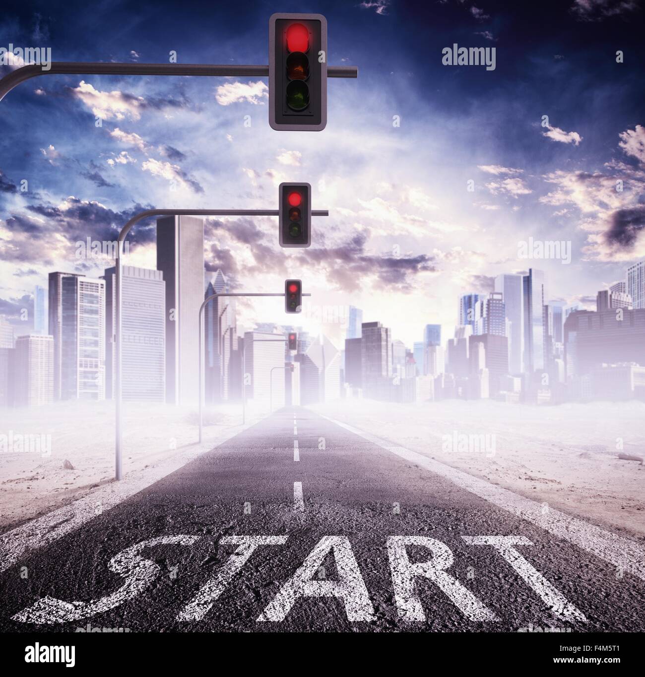 Rote Ampel Stockfoto