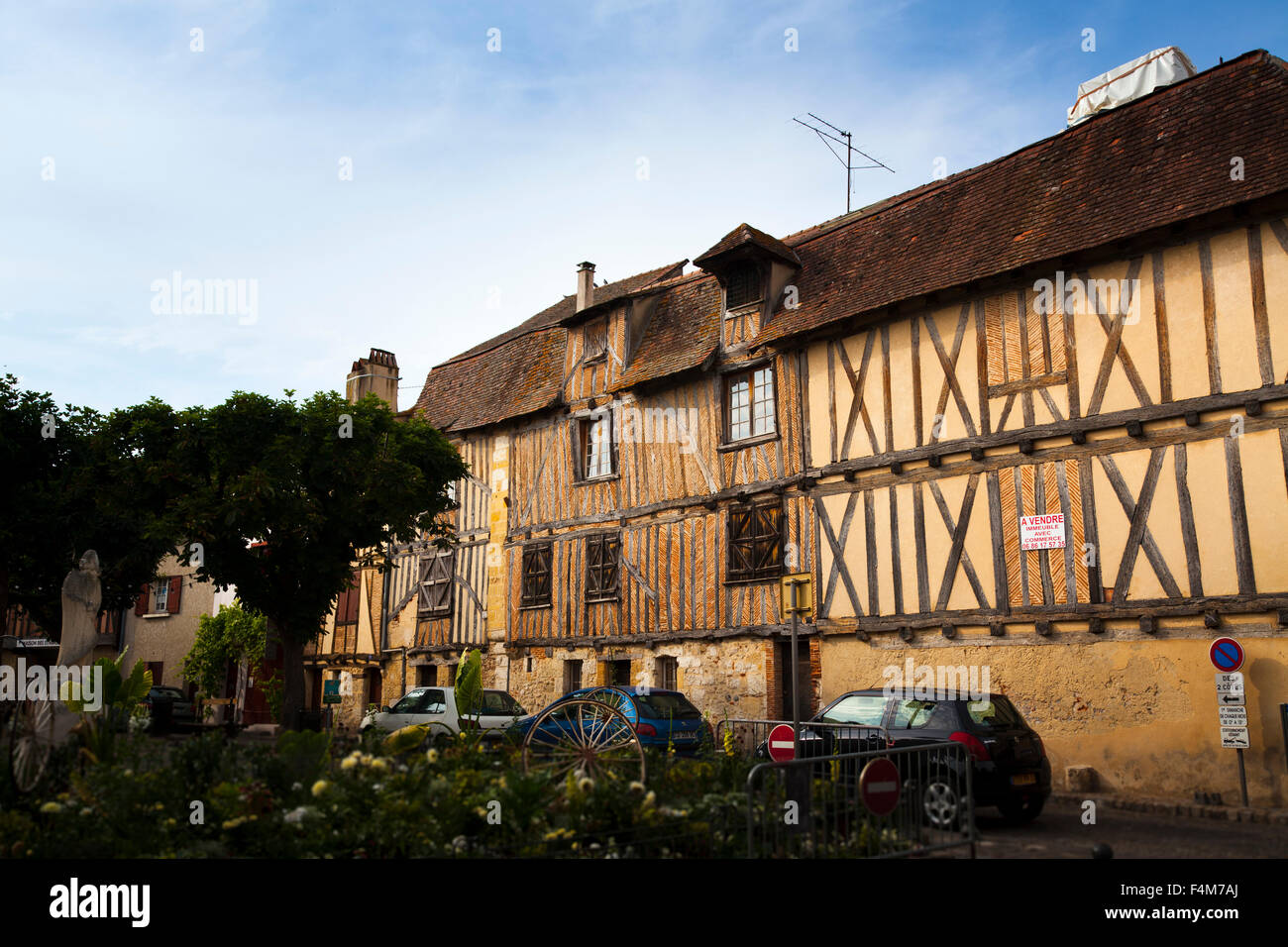 Altes Fachwerk Gebäude in der Rue des Récollets, Bergerac, Frankreich Stockfoto