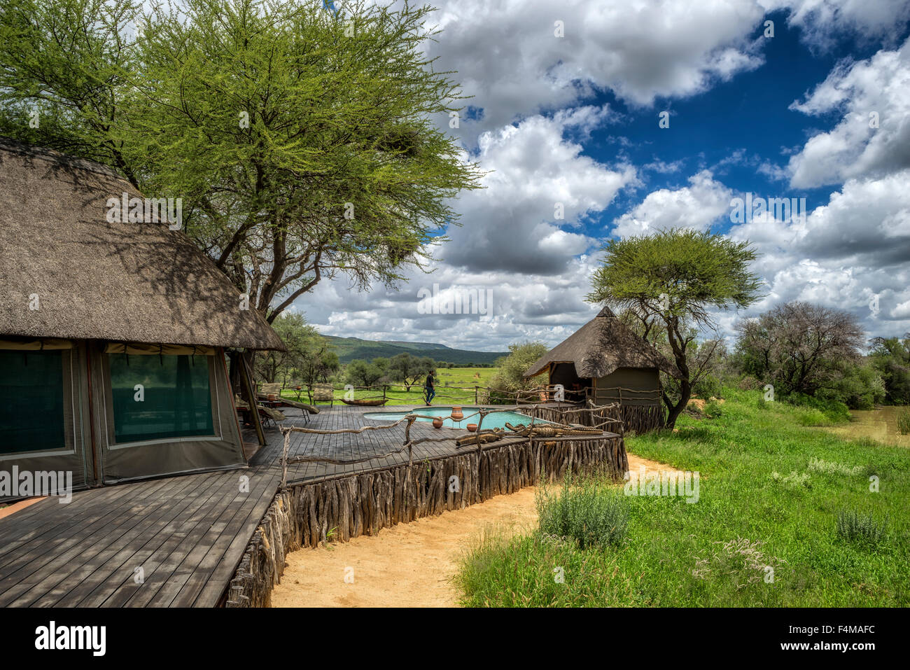 Unterkünfte am Okonjima Lodge, Namibia Afrika Stockfoto
