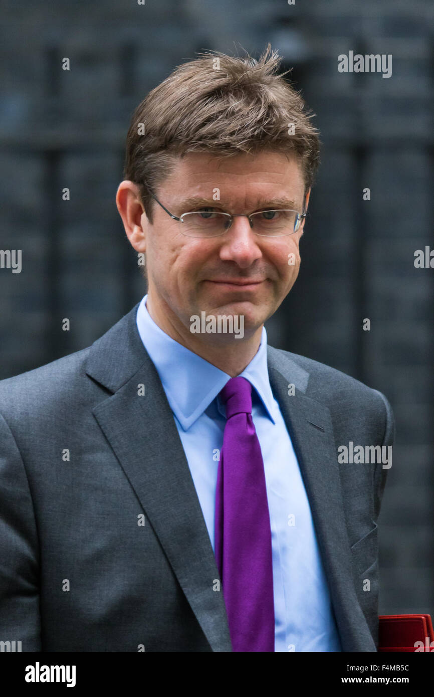 Downing Street, London, 20. Oktober 2015. Communities Secretary Greg Clark verlässt 10 Downing Street nach dem Besuch der wöchentlichen Kabinettssitzung Credit: Paul Davey/Alamy Live News Stockfoto