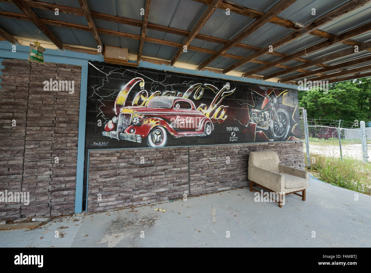 Galopp In Garys ist ein verlassenes am Straßenrand lokal Highway 441 in Nordflorida. Stockfoto