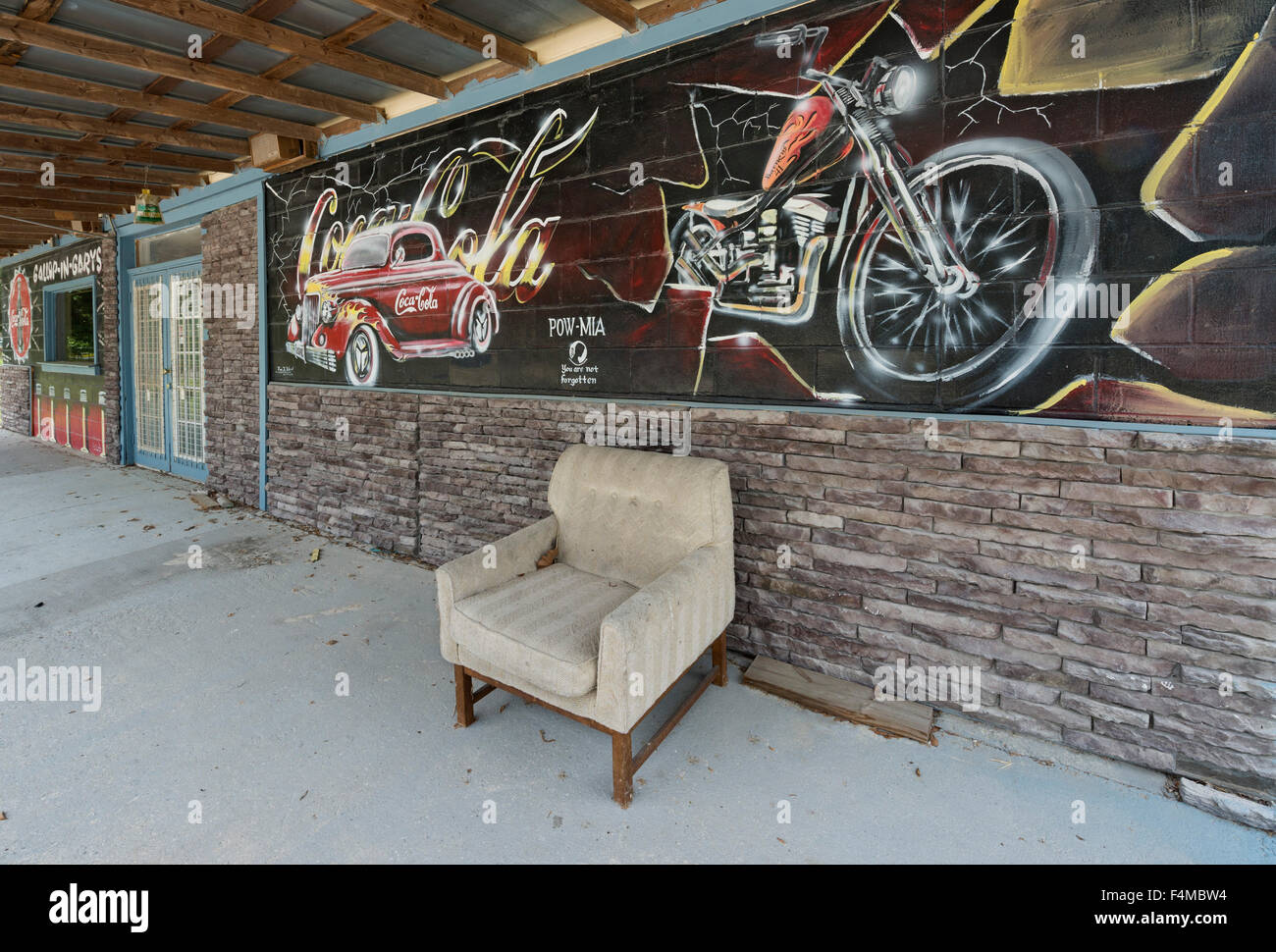 Galopp In Garys ist ein verlassenes am Straßenrand lokal Highway 441 in Nordflorida. Stockfoto