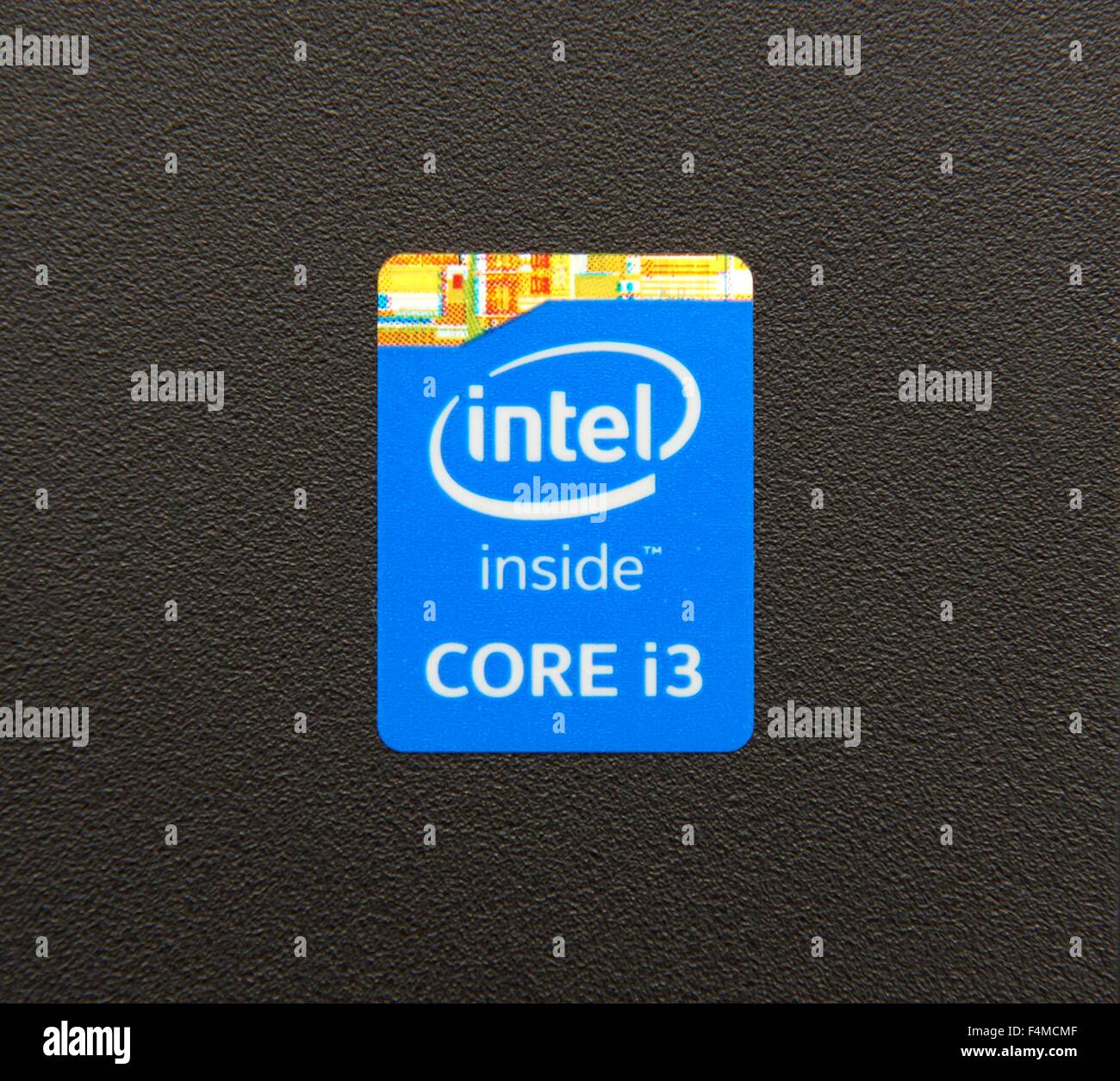 Intel inside Core I3 Stockfoto