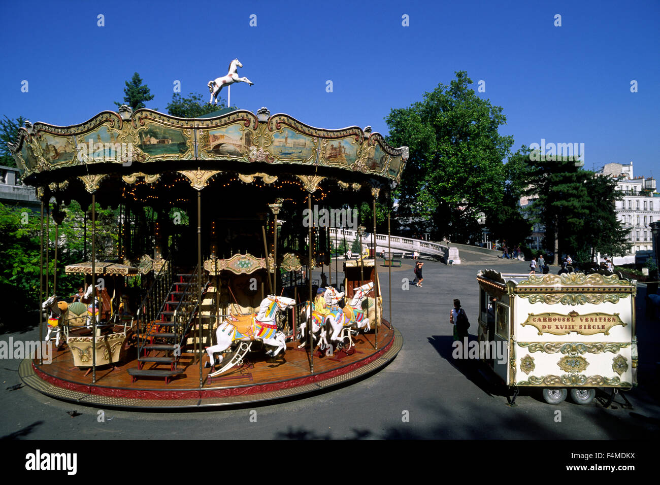 Paris, Montmartre, Karussell Stockfoto