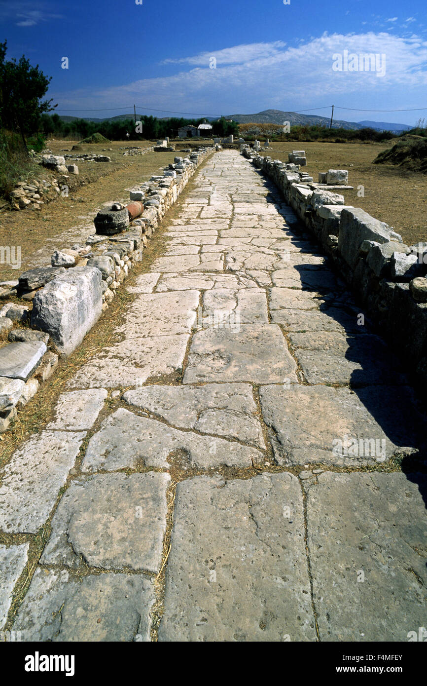 Griechenland, Nordosten der Ägäis, Samos, Heraion, heilige Straße Stockfoto