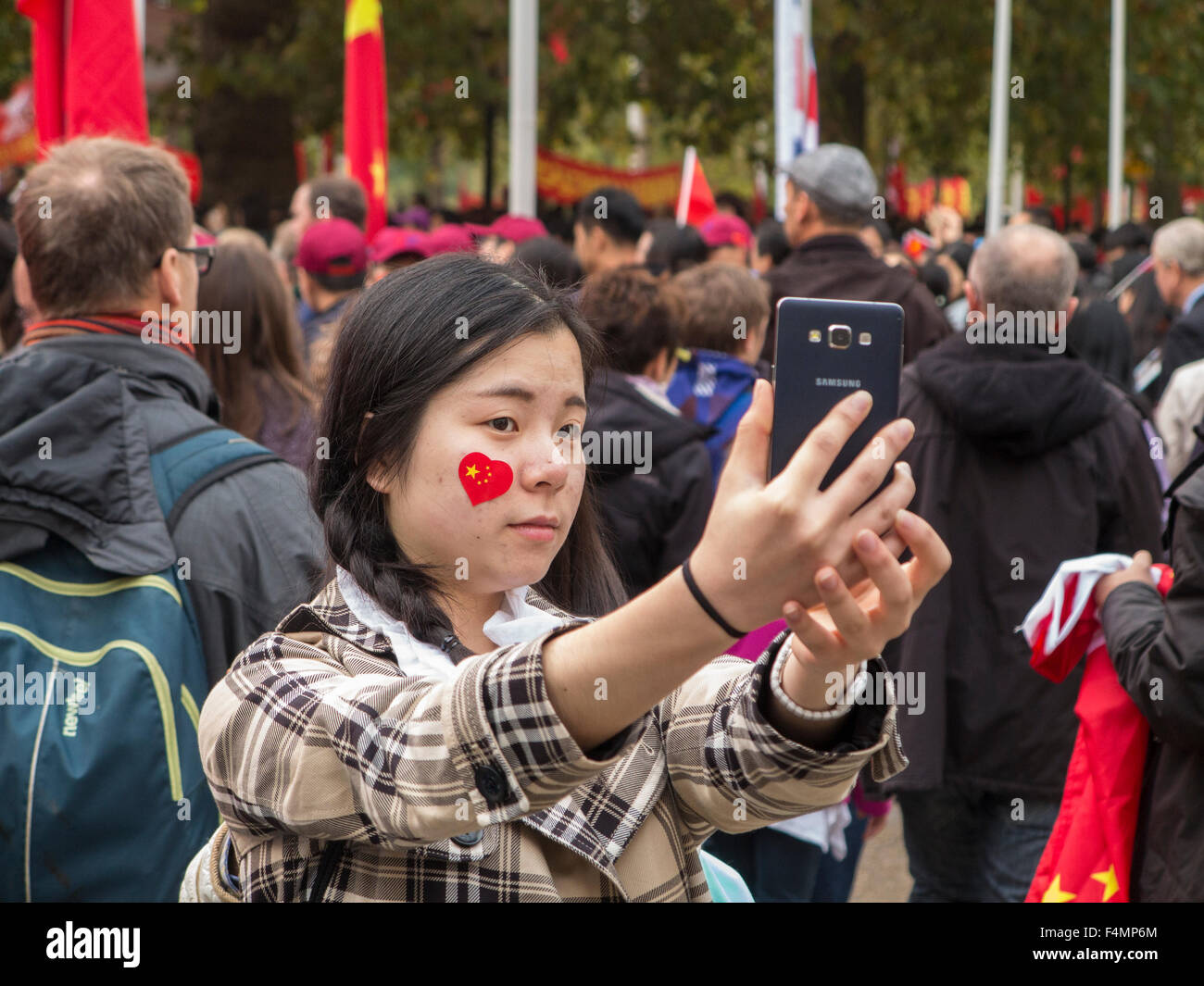 London, UK. 20. Oktober 2015. Präsident Xi Jinping Staatsbesuch in Großbritannien, London, UK Credit: nick Moore/Alamy live-Nachrichten Stockfoto