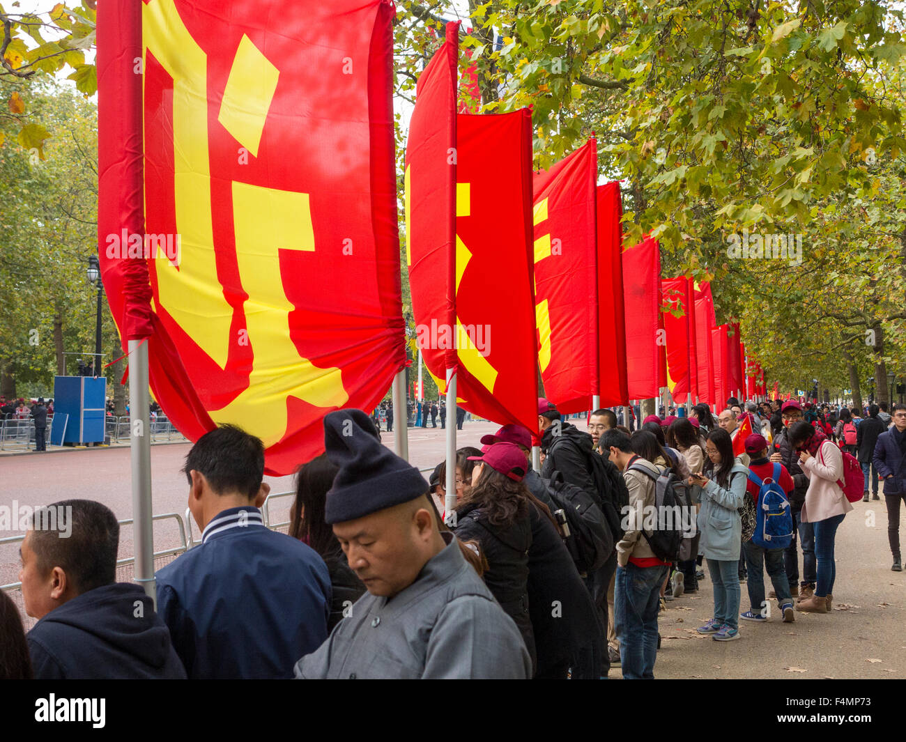 London, UK. 20. Oktober 2015. Präsident Xi Jinping Staatsbesuch in Großbritannien, London, UK Credit: nick Moore/Alamy live-Nachrichten Stockfoto