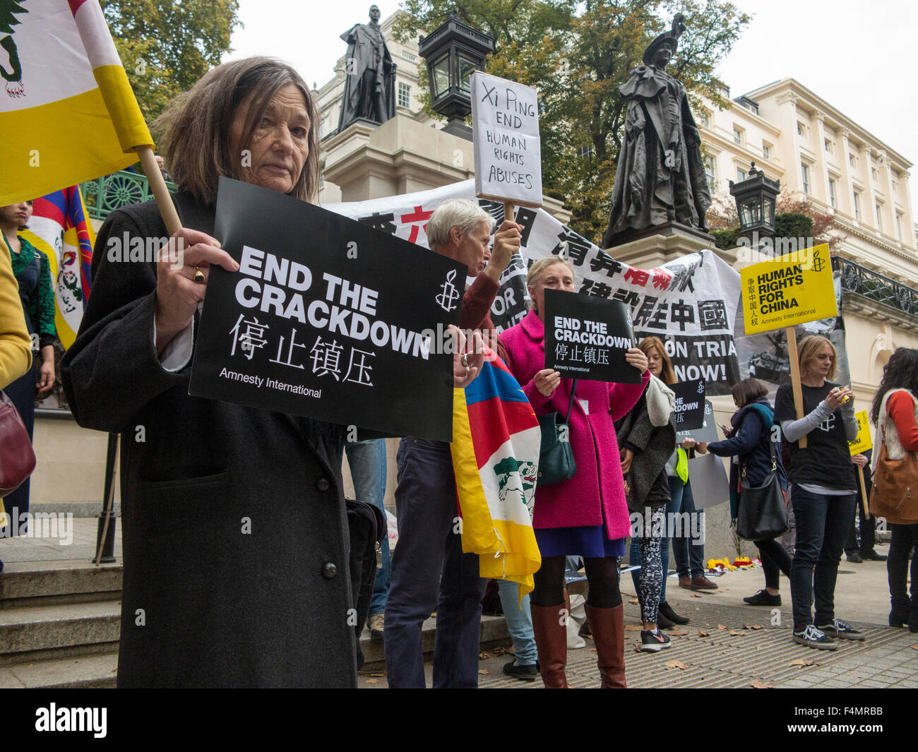 London, UK. 20. Oktober 2015. Präsident Xi Jinping Staatsbesuch in Großbritannien, London, UK Credit: nick Moore/Alamy live-Nachrichten Stockfoto