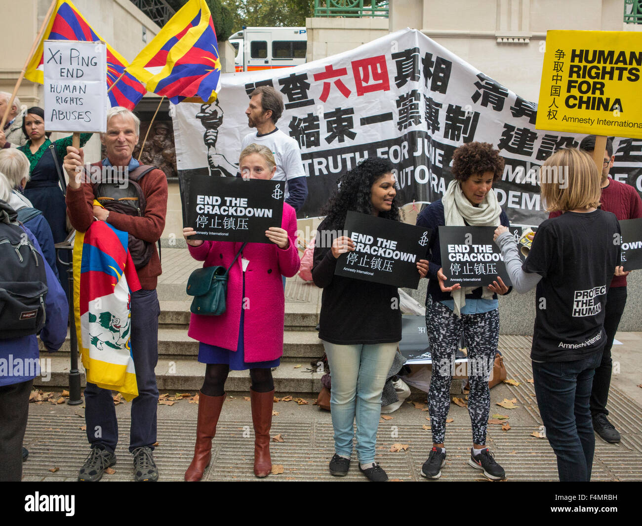 London, UK. 20. Oktober 2015. Präsident Xi Jinping Staatsbesuch in Großbritannien, London, UK Credit: nick Moore/Alamy live-Nachrichten Stockfoto