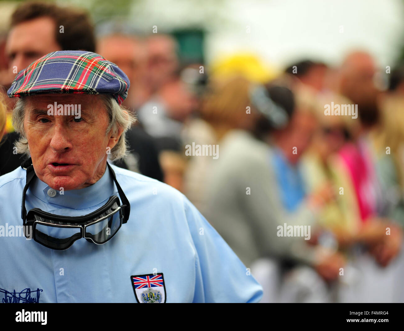 Ehemalige Formel 1-Rennfahrer Sir Jackie Stewart auf dem Goodwood Festival of Speed im Vereinigten Königreich. Stockfoto