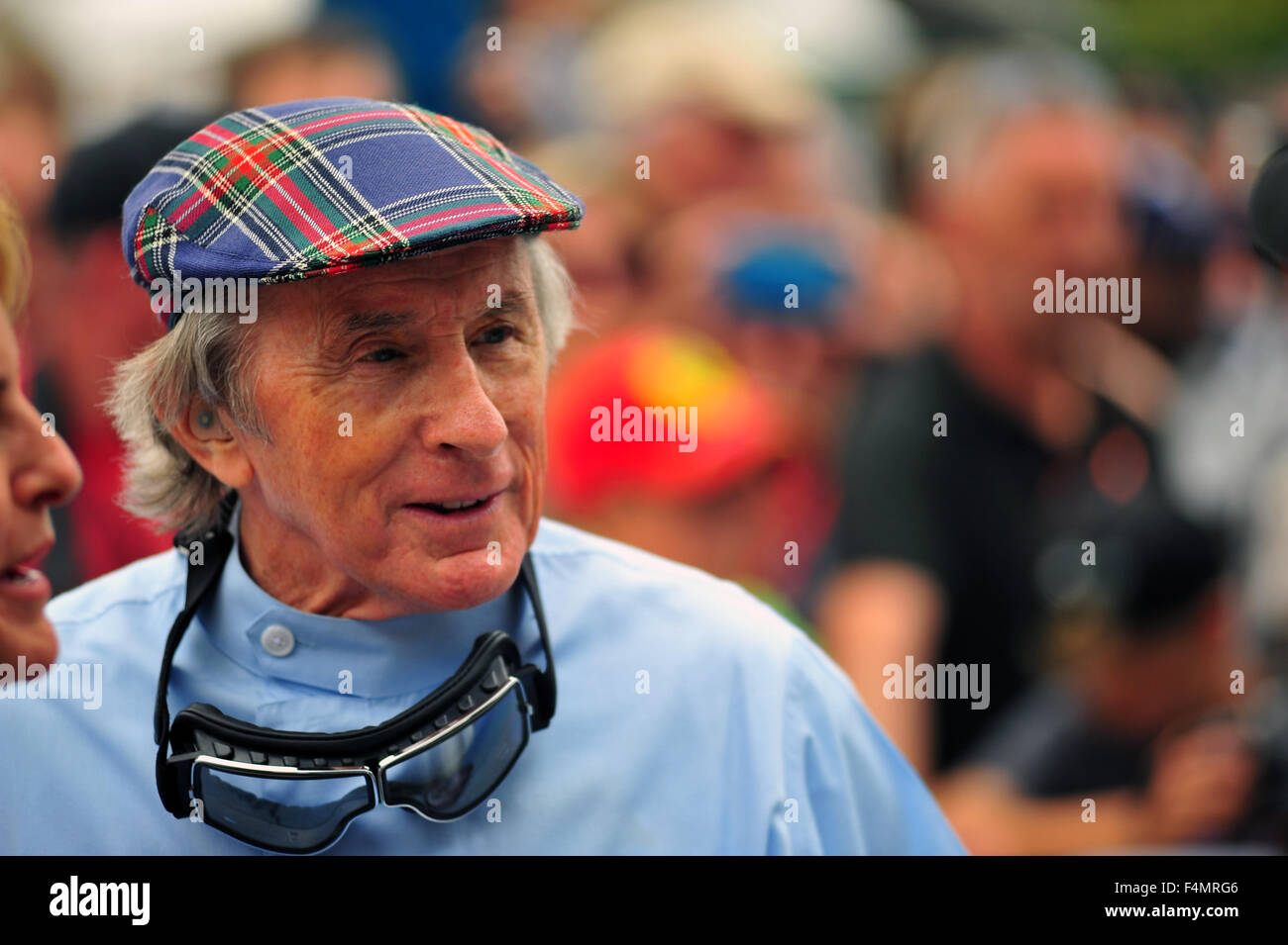 Ehemalige Formel 1-Rennfahrer Sir Jackie Stewart auf dem Goodwood Festival of Speed im Vereinigten Königreich. Stockfoto