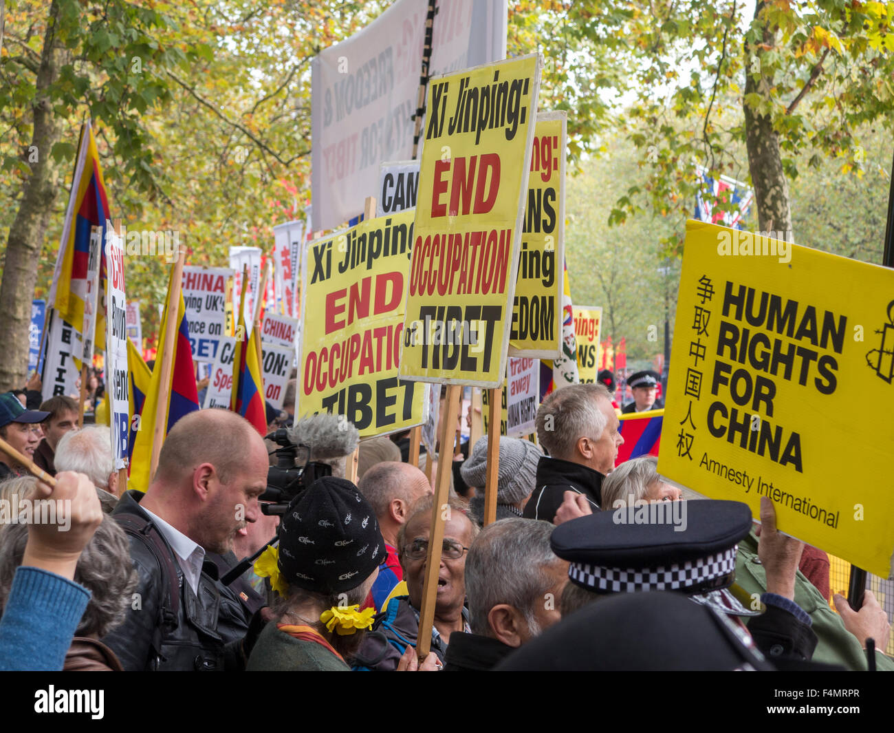 London, UK. 20. Oktober 2015. Präsident Xi Jinping Staatsbesuch in Großbritannien, London, UK Credit: nick Moore/Alamy live-Nachrichten Stockfoto