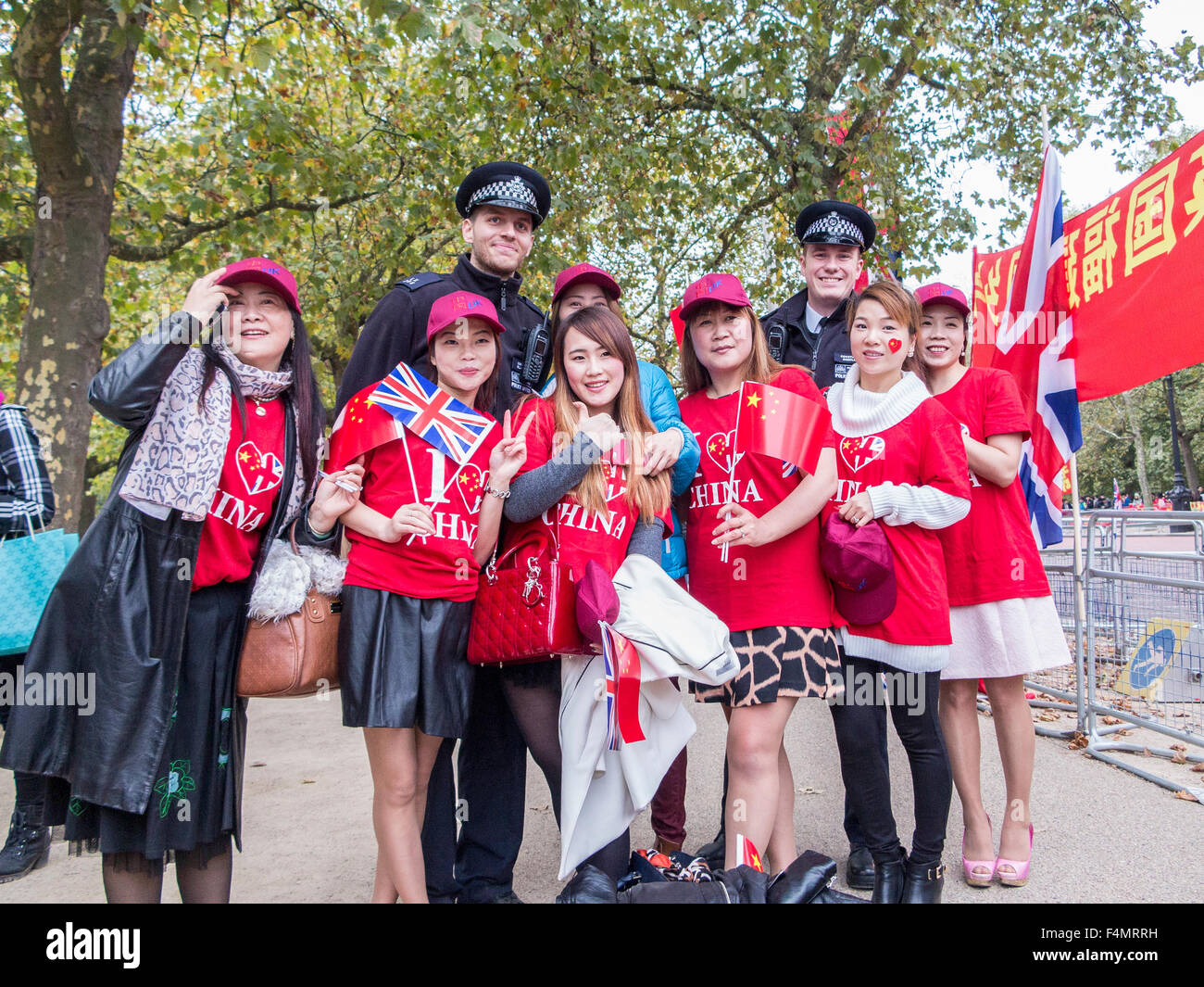 London, UK. 20. Oktober 2015. Präsident Xi Jinping Staatsbesuch in Großbritannien, London, UK Credit: nick Moore/Alamy live-Nachrichten Stockfoto