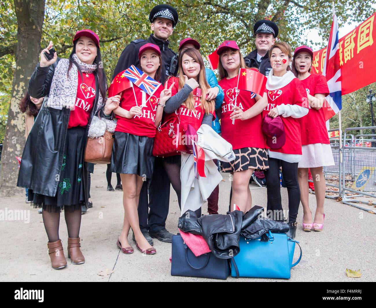 London, UK. 20. Oktober 2015. Präsident Xi Jinping Staatsbesuch in Großbritannien, London, UK Credit: nick Moore/Alamy live-Nachrichten Stockfoto