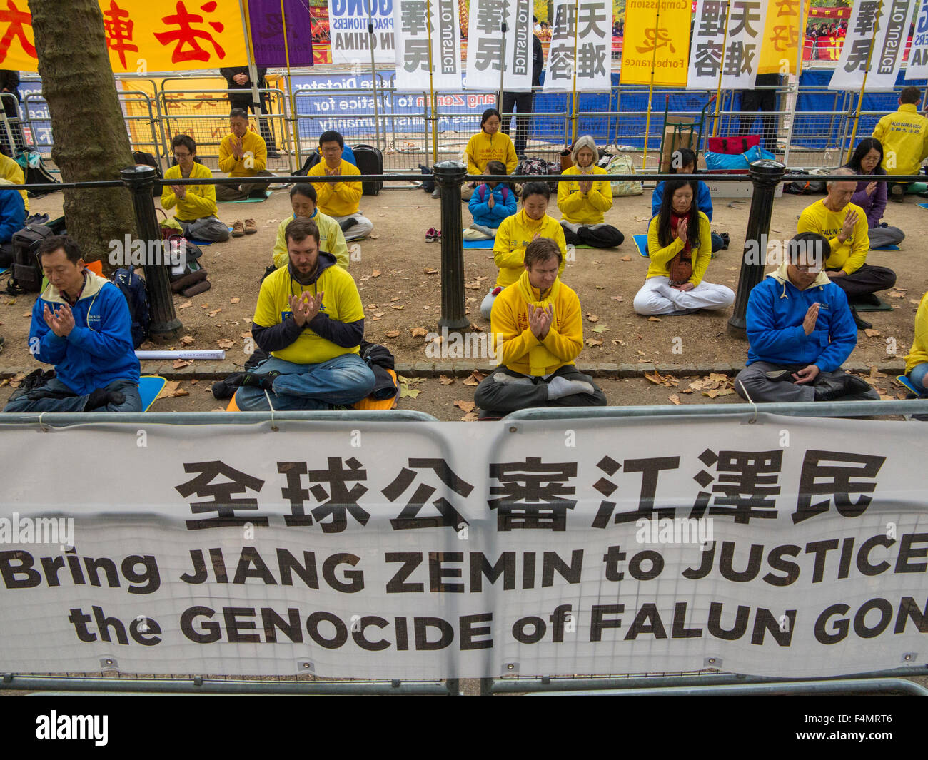 London, UK. 20. Oktober 2015. Präsident Xi Jinping Staatsbesuch in Großbritannien, London, UK Credit: nick Moore/Alamy live-Nachrichten Stockfoto