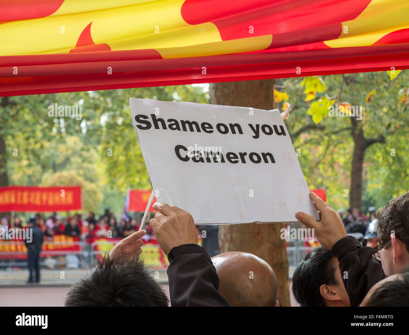 London, UK. 20. Oktober 2015. Präsident Xi Jinping Staatsbesuch in Großbritannien, London, UK Credit: nick Moore/Alamy live-Nachrichten Stockfoto