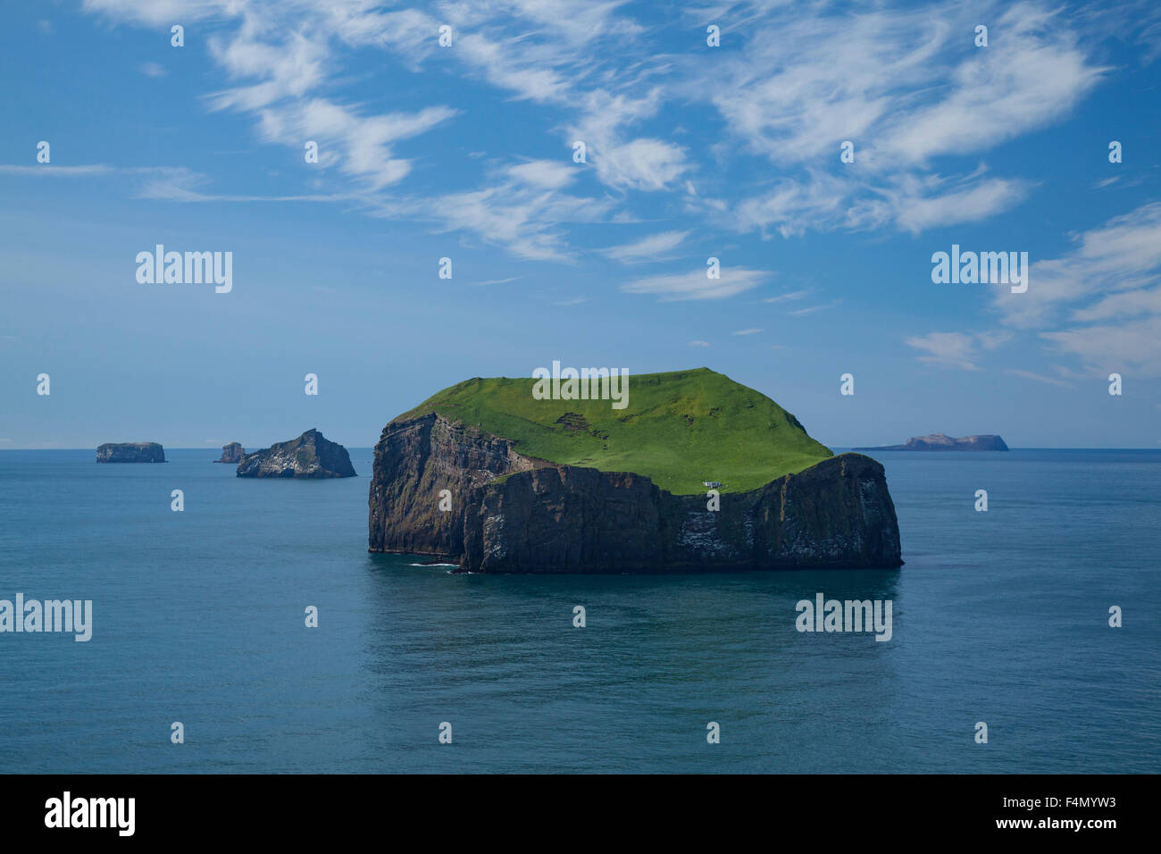 Island, Sudurey Island, Westmännerinseln, Sudhurland. Stockfoto