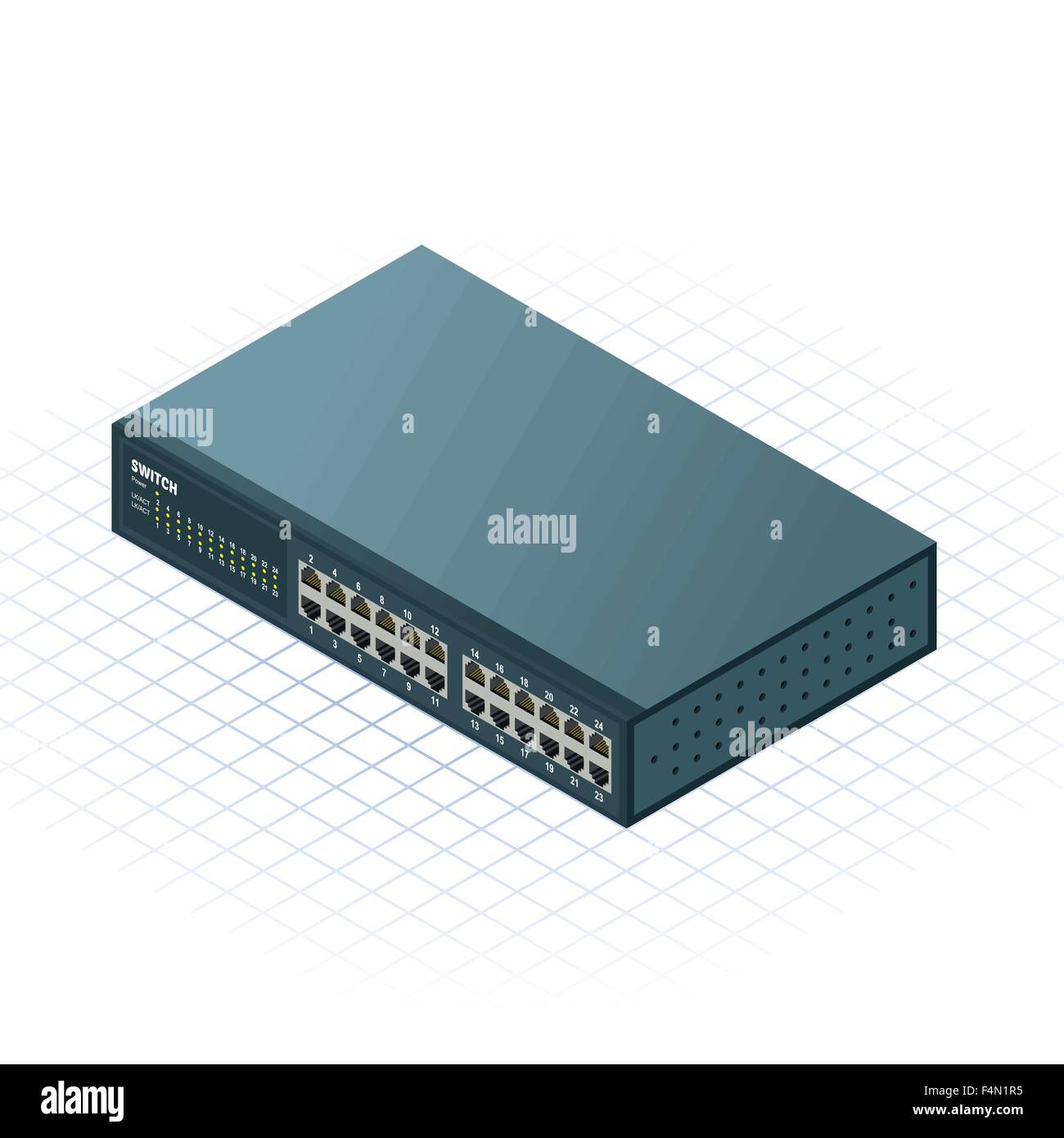 Isometrische Switch-Vektor-Illustration Stock Vektor