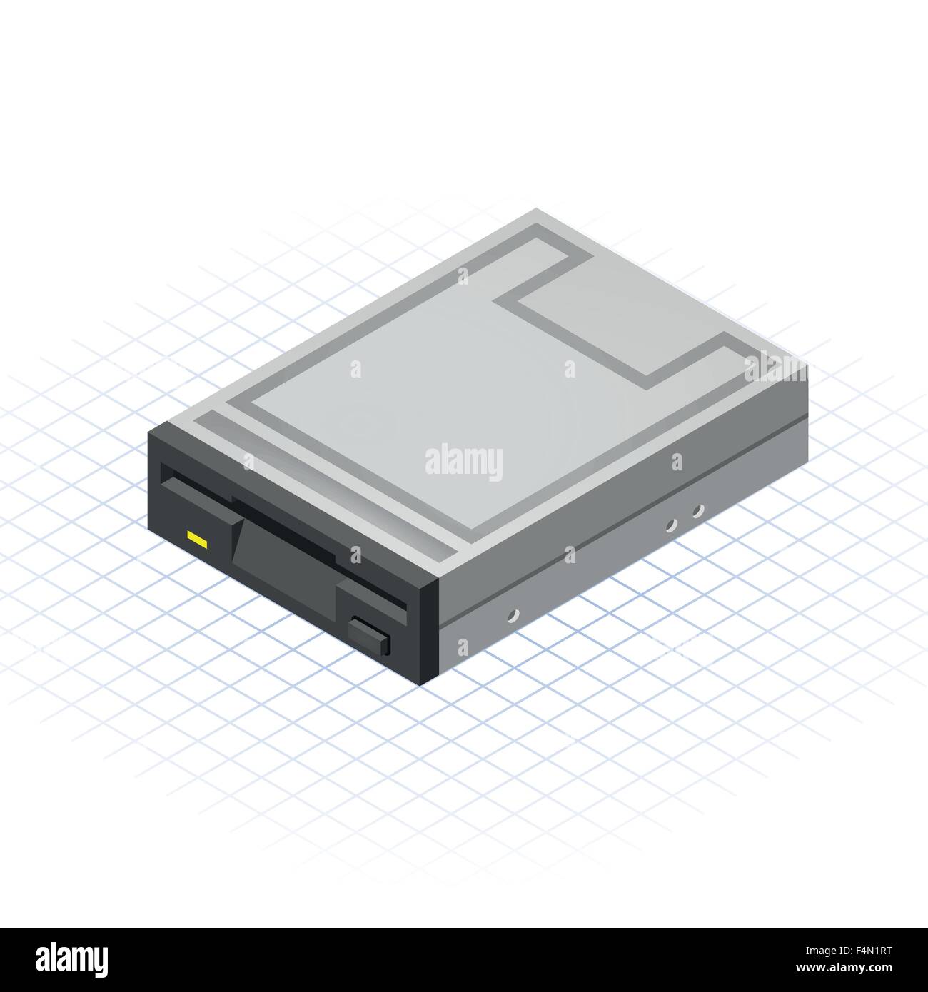 Isometrische Diskettenlaufwerk-Vektor-Illustration Stock Vektor