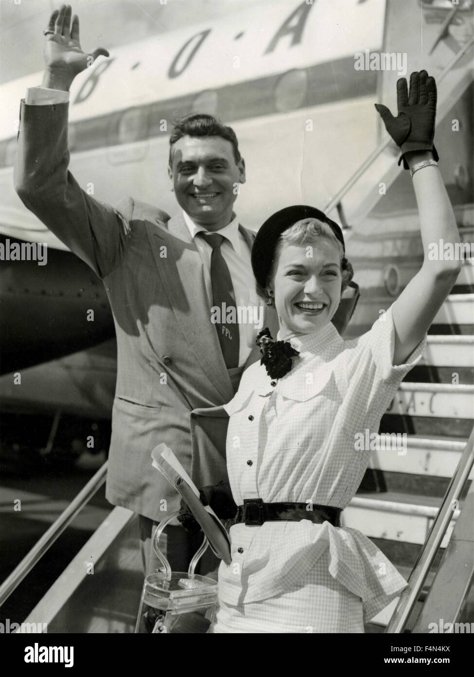 Amerikanischer Sänger Frankie Laine in London eintrifft Stockfoto