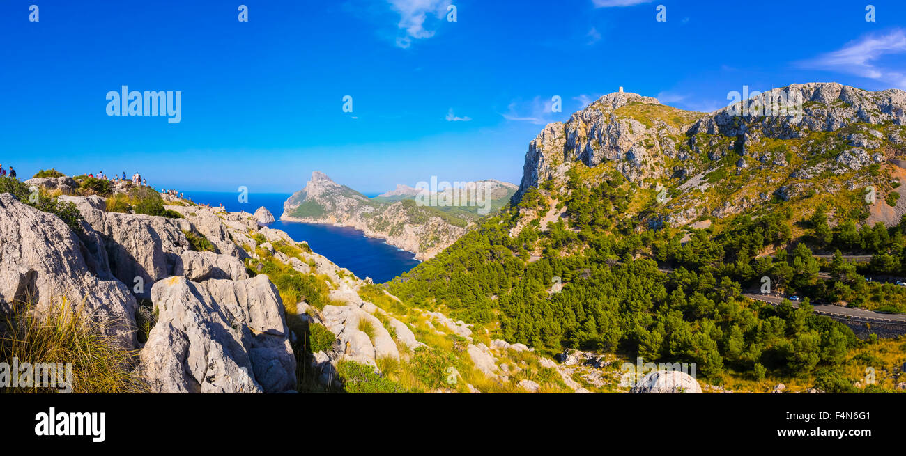 Spanien, Mallorca, Cap Formentor, Mirador des Colomer Stockfoto