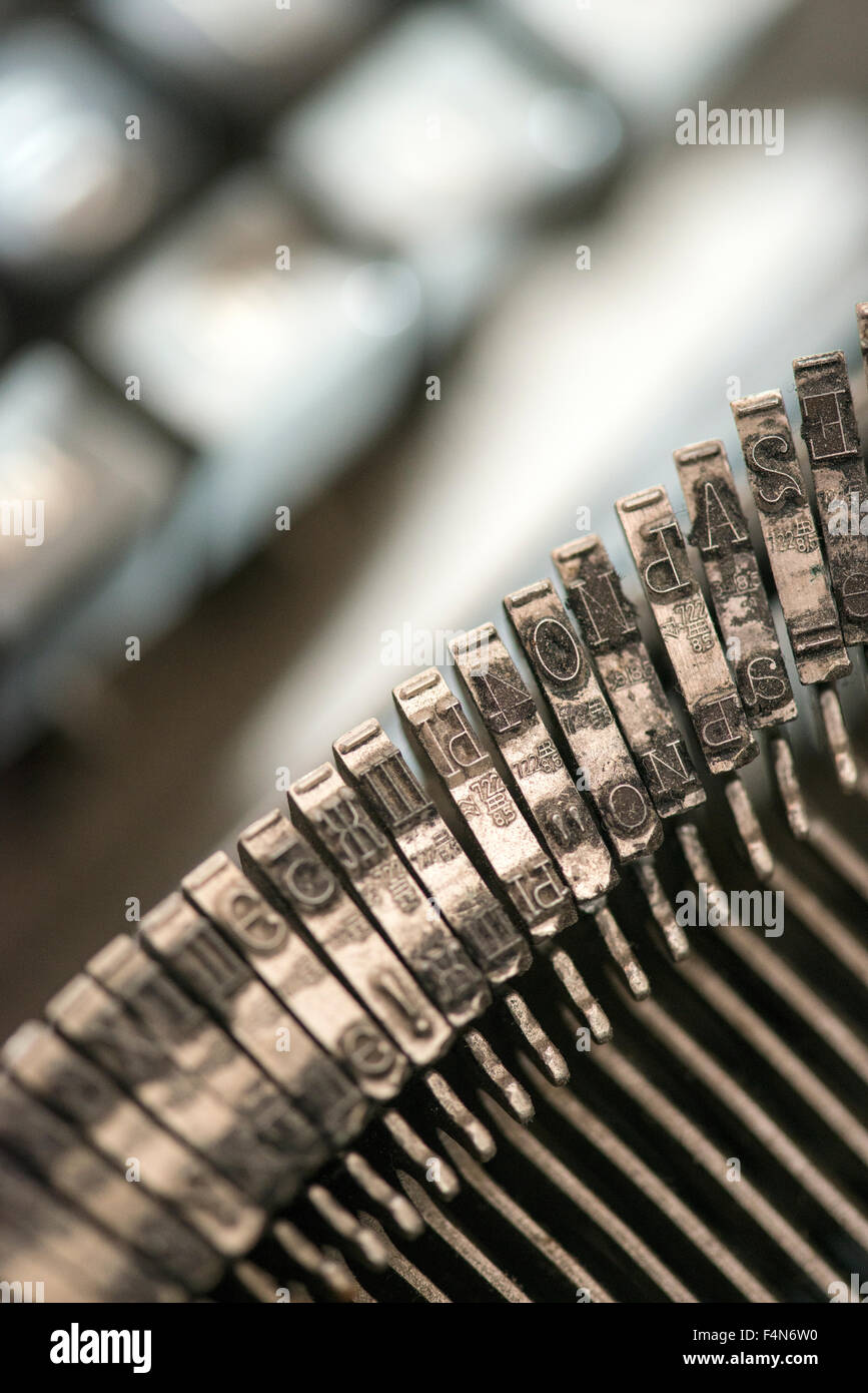 Typebar einer Schreibmaschine Stockfoto