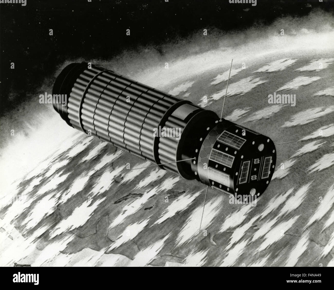 Künstlerische Darstellung des Satelliten Explorer XXIII, USA Stockfoto