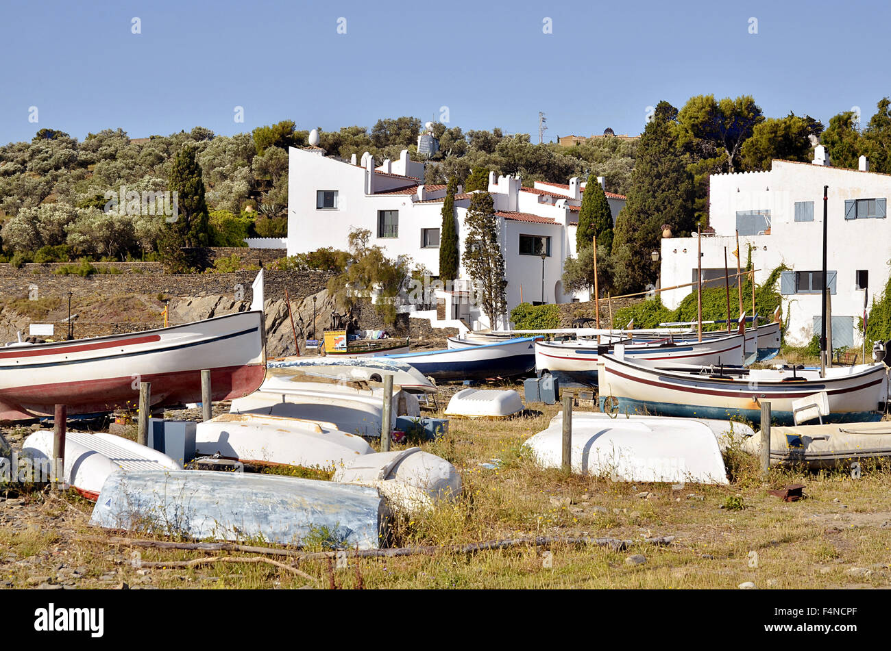 Portlligat in Spanien Stockfoto