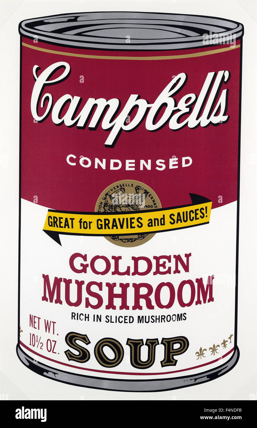 Andy Warhol - Campbells Soup II (Golden Pilz) Stockfoto