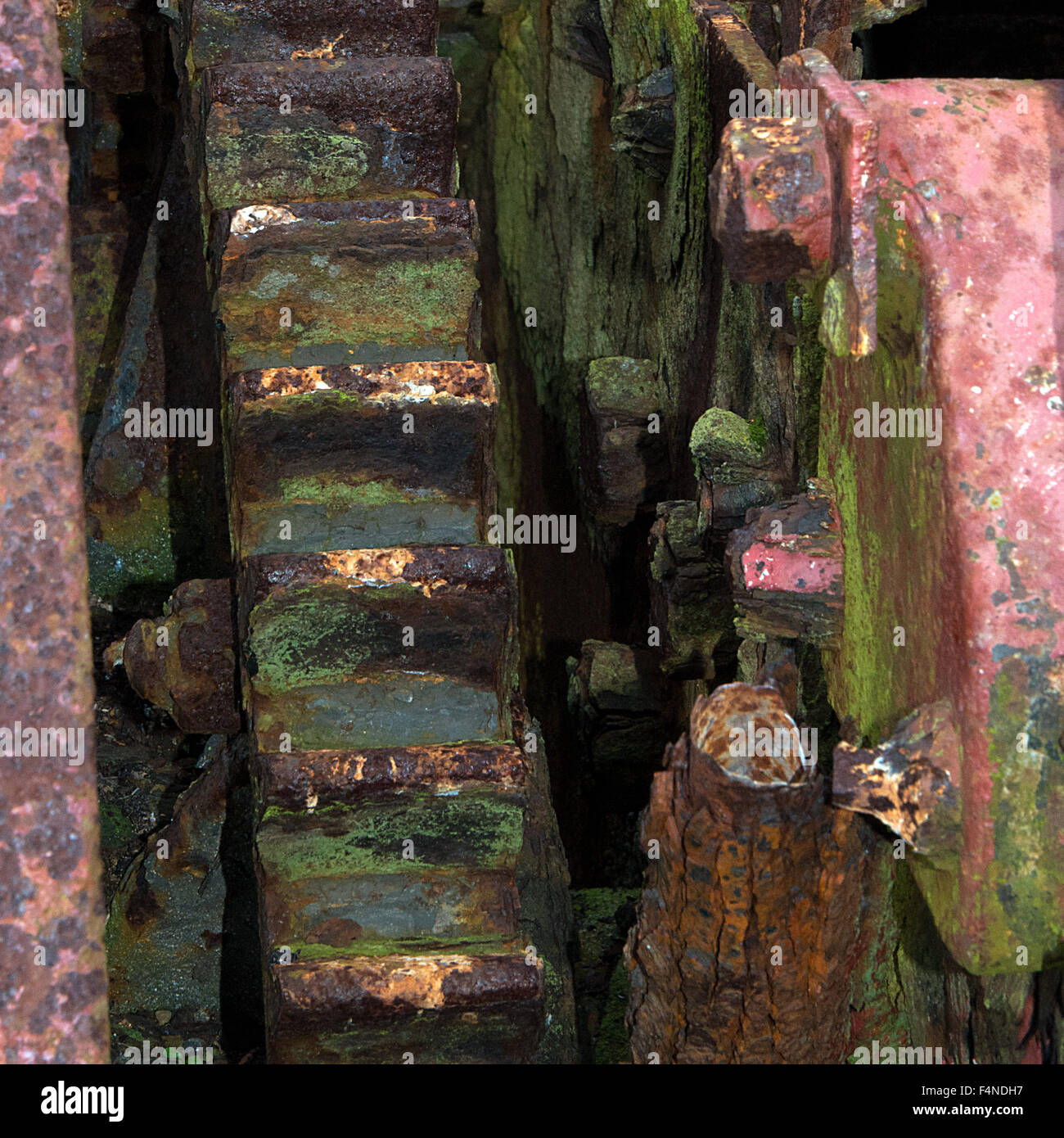 Alten Motor auf Papa Westray, Orkney Detail 2 Stockfoto