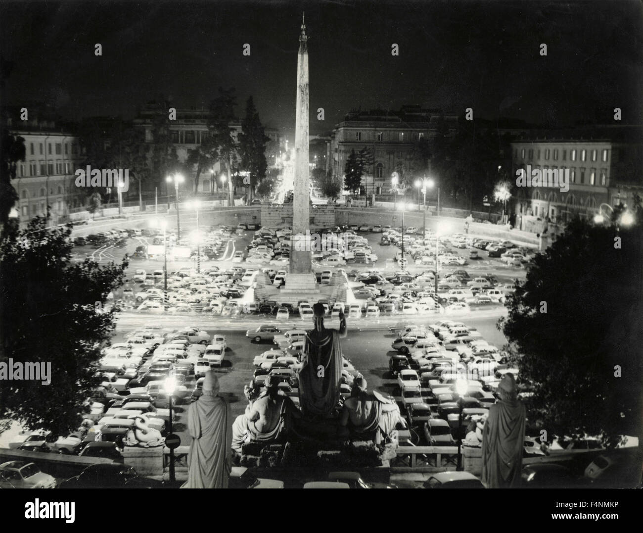 Platz des Volkes drangen durch Autos, Rom, Italien Stockfoto