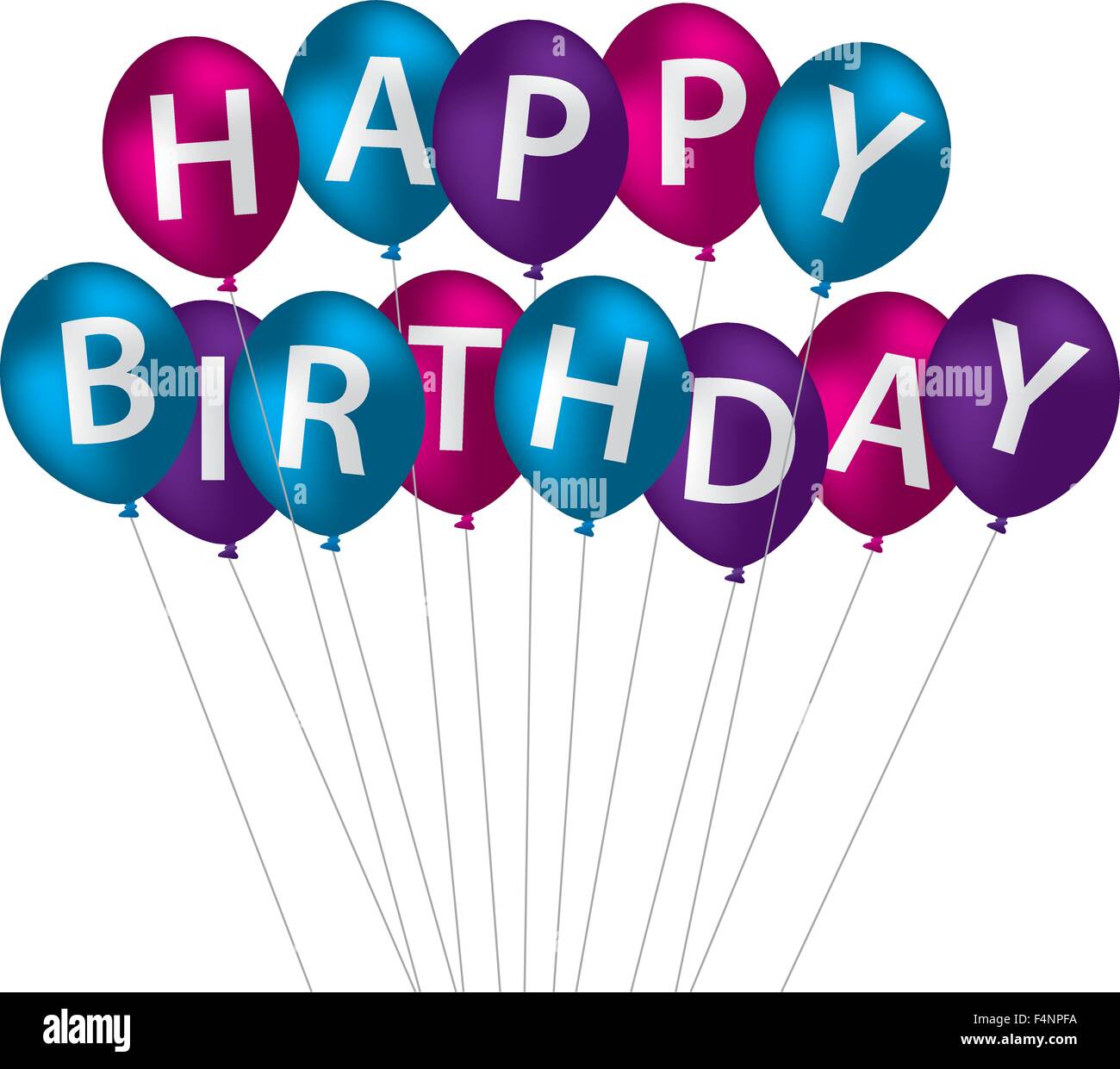 GeburtstagskarteBallon im VektorFormat Alamy