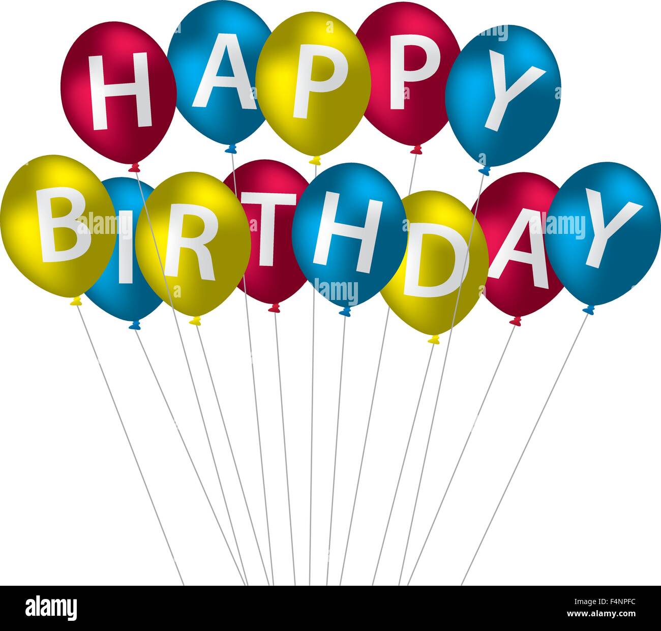 GeburtstagskarteBallon im VektorFormat Alamy