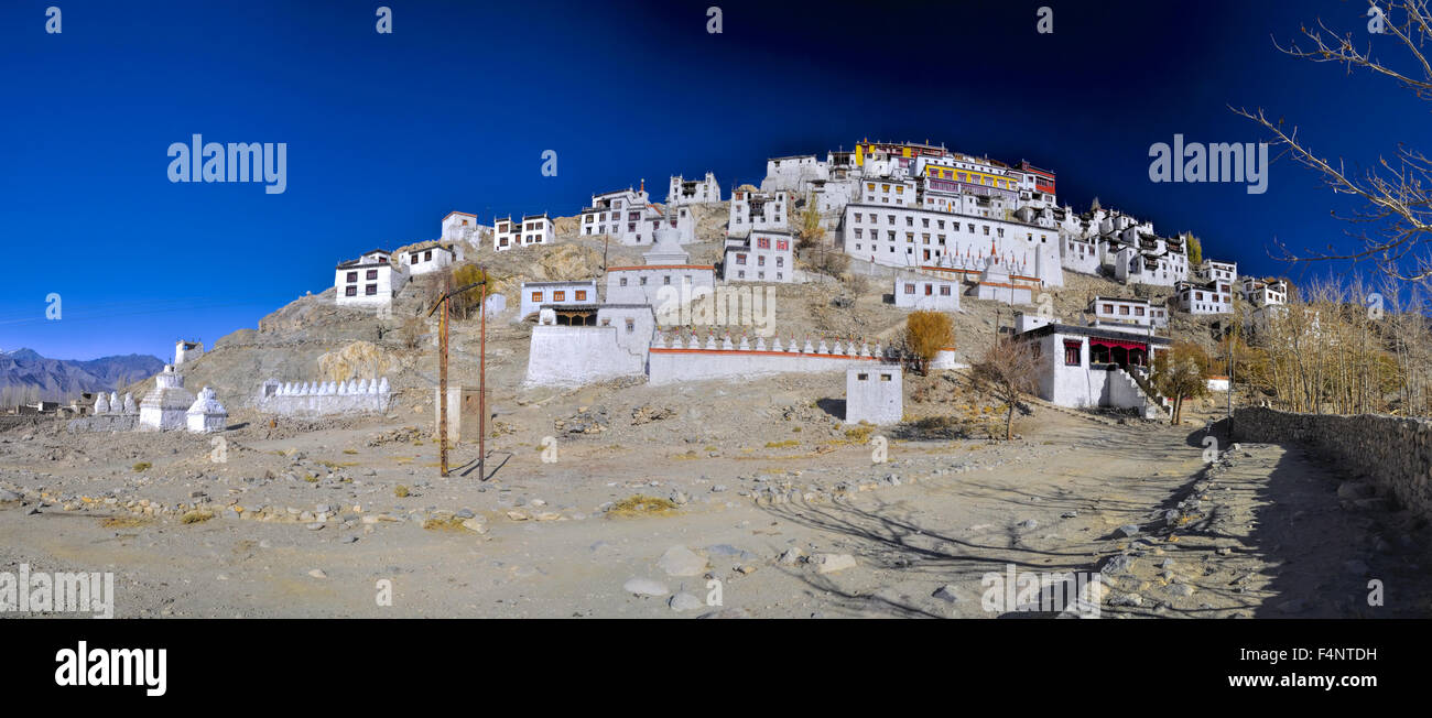 Malerische Aussicht auf die Thikse Kloster in Ladakh, Indien Stockfoto