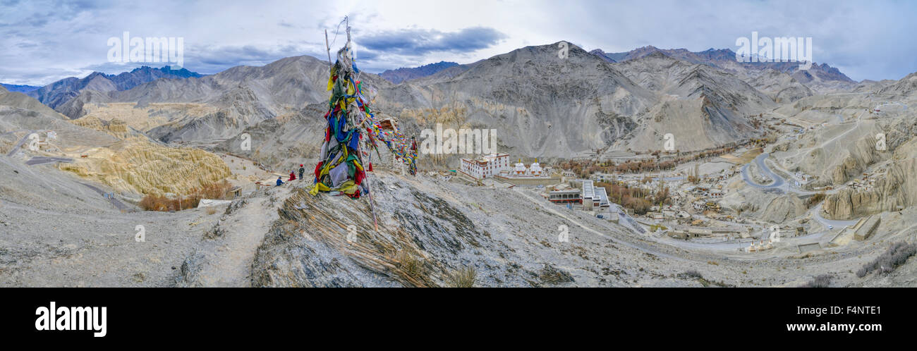 Malerischen Panoramablick von der Klosteranlage Leh in Ladakh, Indien Stockfoto