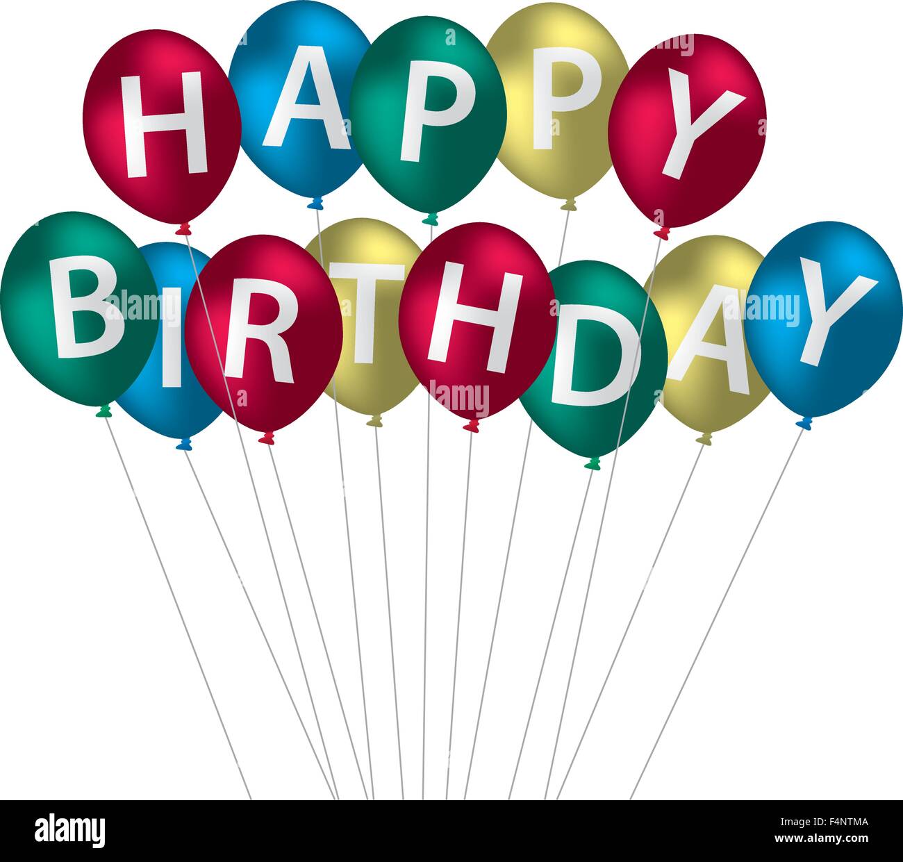 GeburtstagskarteBallon im VektorFormat Alamy