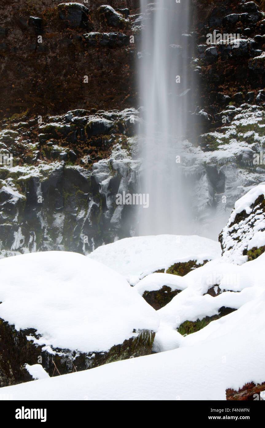 Watson fallen im Winter, Rogue-Umpqua National Scenic Byway, Umpqua National Forest, Oregon Stockfoto