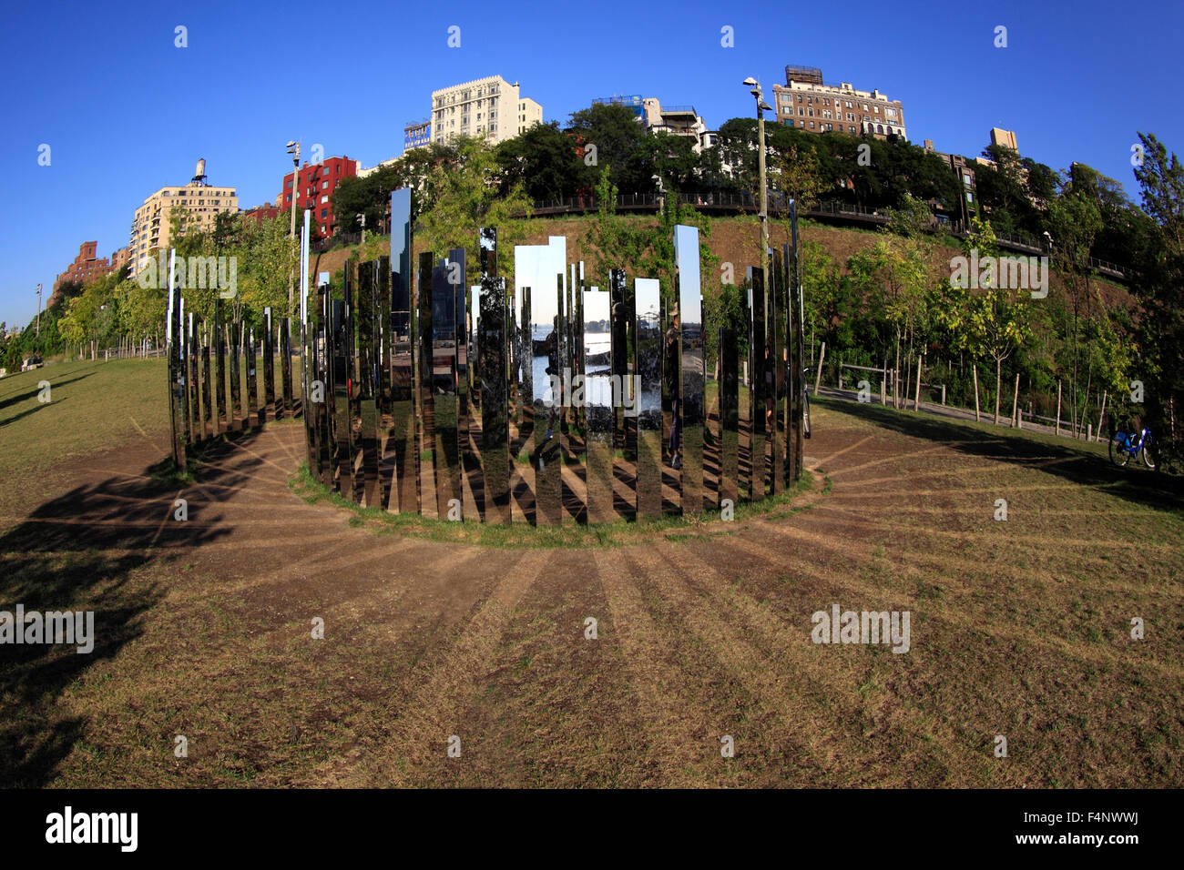 Im freien Kunst Display Brooklyn Bridge Park New York City Stockfoto