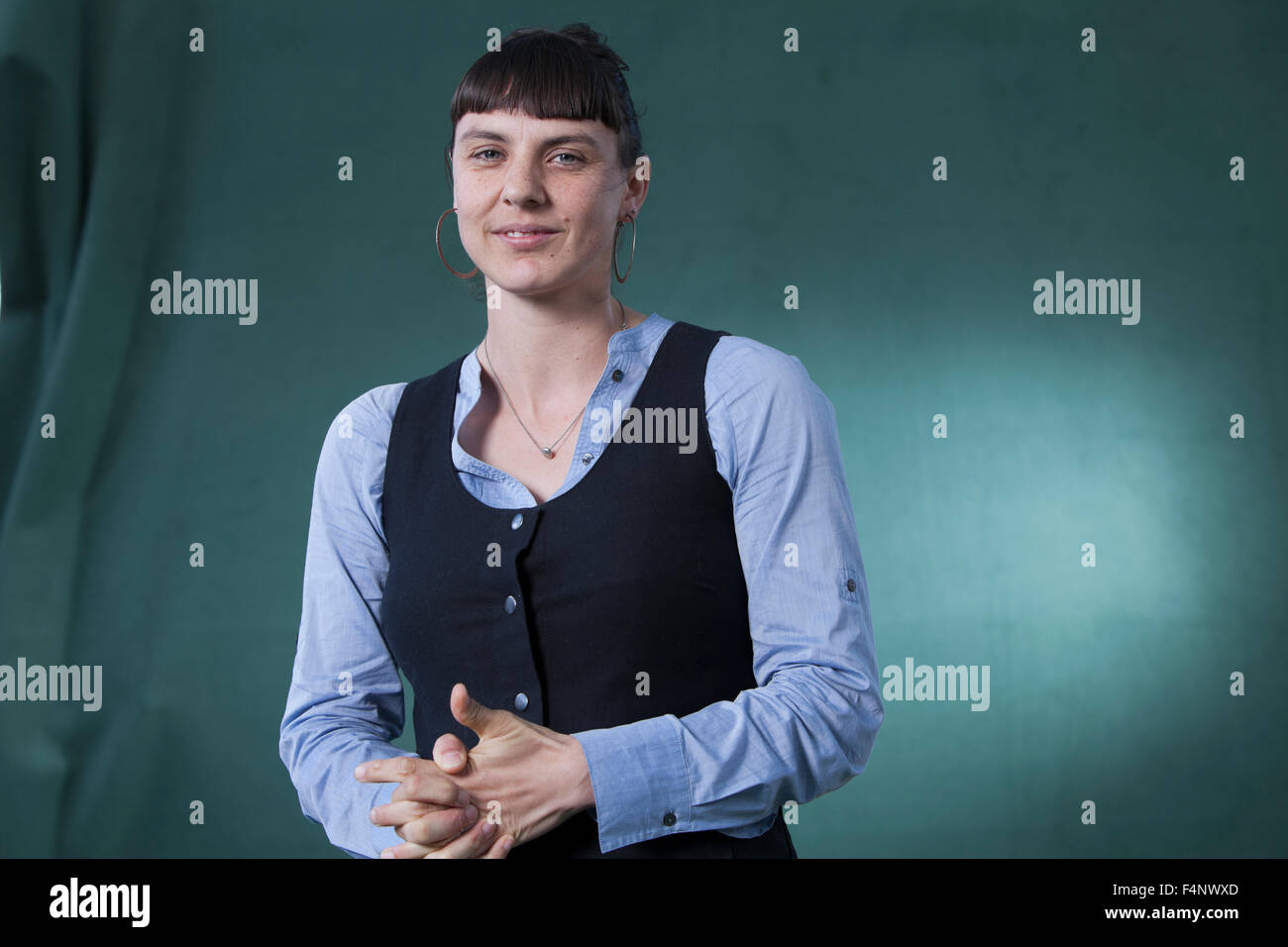 Anna Krien, der australische Autor an das Edinburgh International Book Festival 2015. Stockfoto